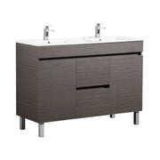 Evie Double Bowl Freestanding Vanity 1200 - Aqualux Bathrooms- Poseidon