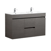 Evie Double Bowl Wall Hung Vanity 1200 - Aqualux Bathrooms- Poseidon