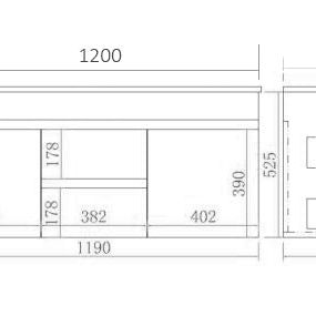 Evie Double Bowl Wall Hung Vanity 1200