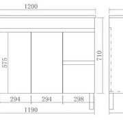 Evie Single Bowl Freestanding Vanity 1200 - Aqualux Bathrooms- Poseidon