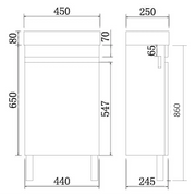 Evie Mini Freestanding Vanity 450 - Aqualux Bathrooms- Poseidon