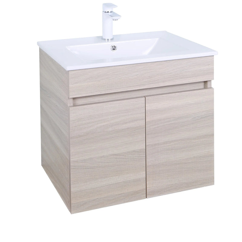Evie Single Bowl Wall Hung Vanity 600 - Aqualux Bathrooms- Poseidon