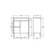 Evie Single Bowl Freestanding Vanity 750 - Aqualux Bathrooms- Poseidon