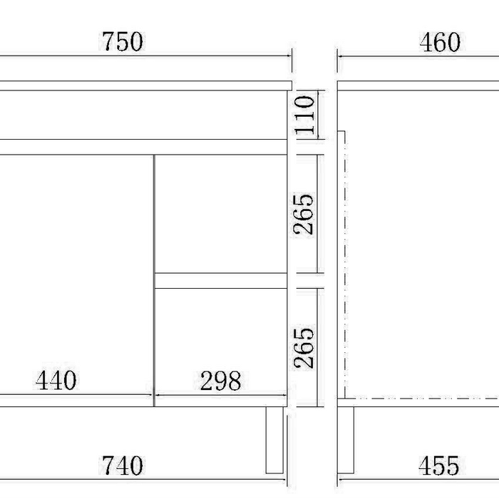 Evie Single Bowl Freestanding Vanity 750