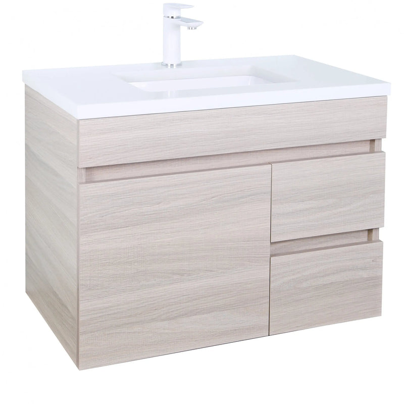 Evie Single Bowl Wall Hung Vanity 750 - Aqualux Bathrooms- Poseidon