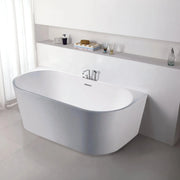 Elivia Back To Wall Bathtub - Overflow - Aqualux Bathrooms- Poseidon