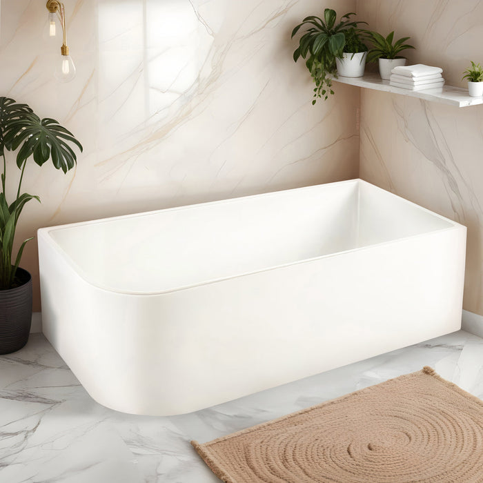 Riva Ellie Left Corner Bathtub 1700mm - Gloss White