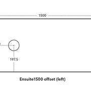Bellevue Wall Hung Ensuite Vanity 1500 (Prime Oak/Single Bowl) - Aqualux Bathrooms- Poseidon