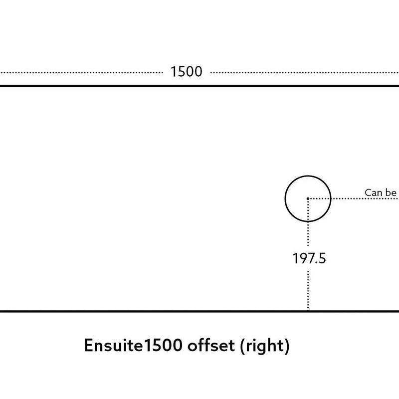 Bellevue Wall Hung Ensuite Vanity 1500 (Coastal Oak/Single Bowl) - Aqualux Bathrooms- Poseidon