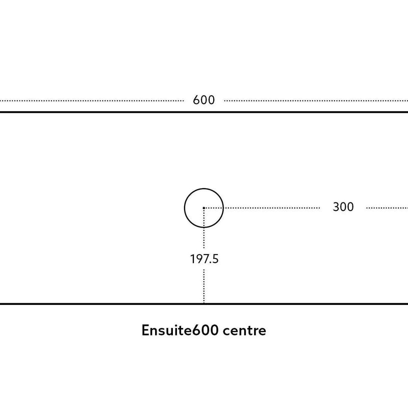 Bellevue Wall Hung Ensuite Vanity 600 (Prime Oak) - Aqualux Bathrooms- Poseidon