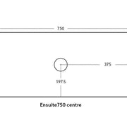 Bellevue Wall Hung Ensuite Vanity 750 (Prime Oak) - Aqualux Bathrooms- Poseidon