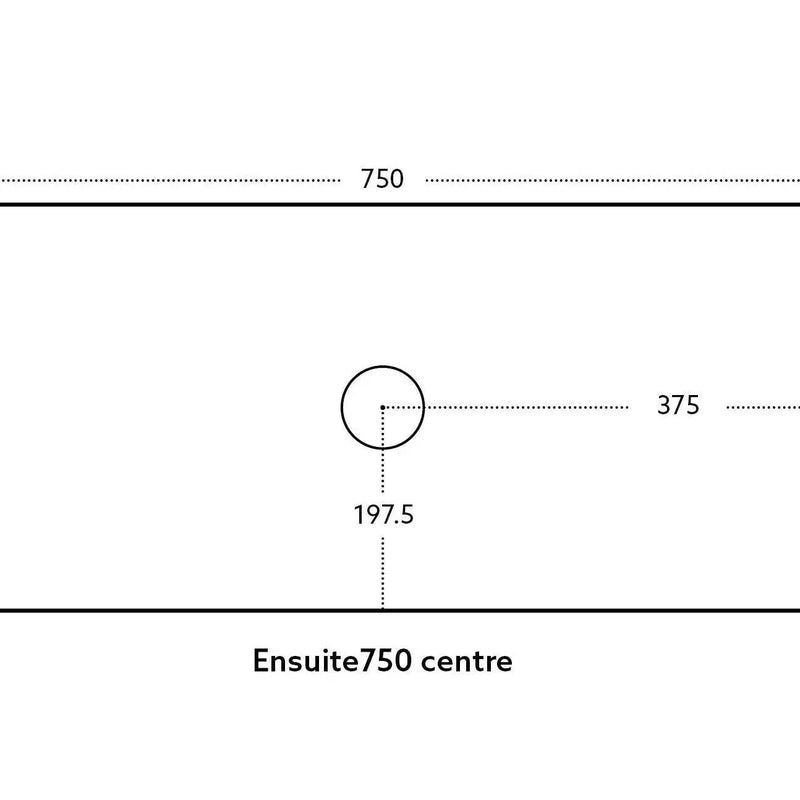 Bellevue Wall Hung Ensuite Vanity 750 (Coastal Oak) - Aqualux Bathrooms- Poseidon
