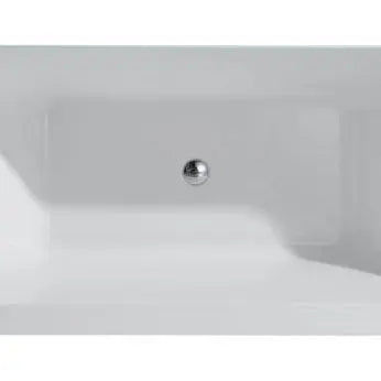 Fortuna 1500 Back To Wall Gloss White Bathtub - Aqualux Bathrooms- Mercio