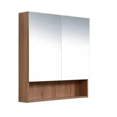 LUNA Shaving Cabinet - Canyon Oak - Aqualux Bathrooms- Mercio
