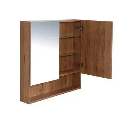 LUNA Shaving Cabinet - Canyon Oak - Aqualux Bathrooms- Mercio