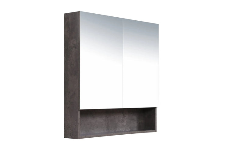 Mercio - Galu Shaving Mirror Cabinet with Shelf 600mm - Aqualux Bathrooms