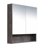 LUNA Shaving Cabinet - Rock Cemento - Aqualux Bathrooms- Mercio
