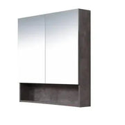 LUNA Shaving Cabinet - Rock Cemento - Aqualux Bathrooms- Mercio