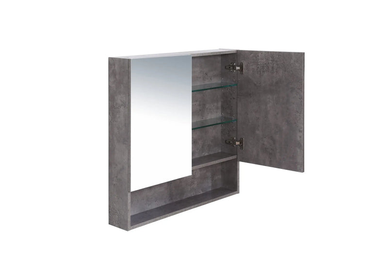 Mercio - Shaving Mirror Cabinet with Shelf 900mm - Aqualux Bathrooms