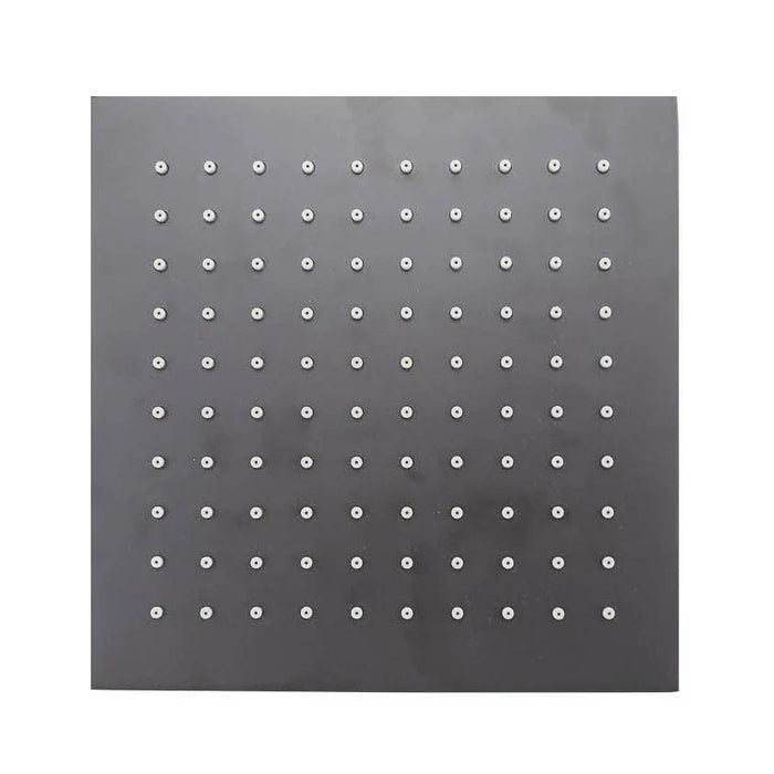 Square Gun Metal Grey Brass Shower Head 250mm