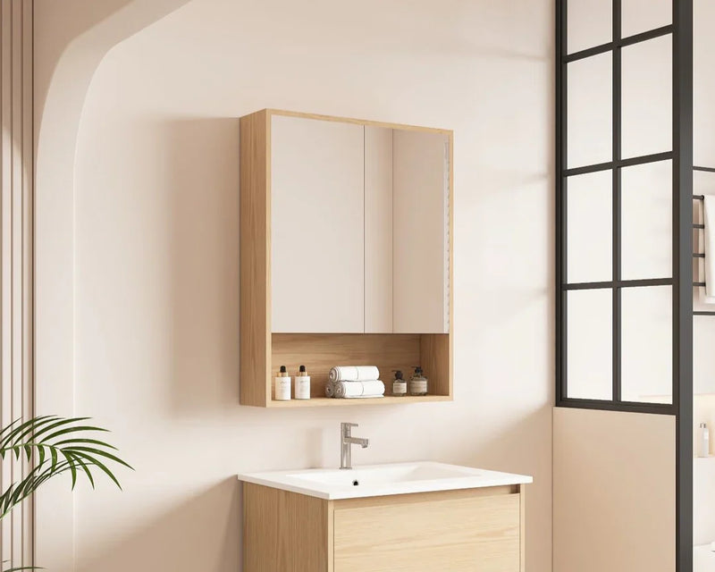 Mercio -  Hera Shaving Cabinet 60cm Tas Oak