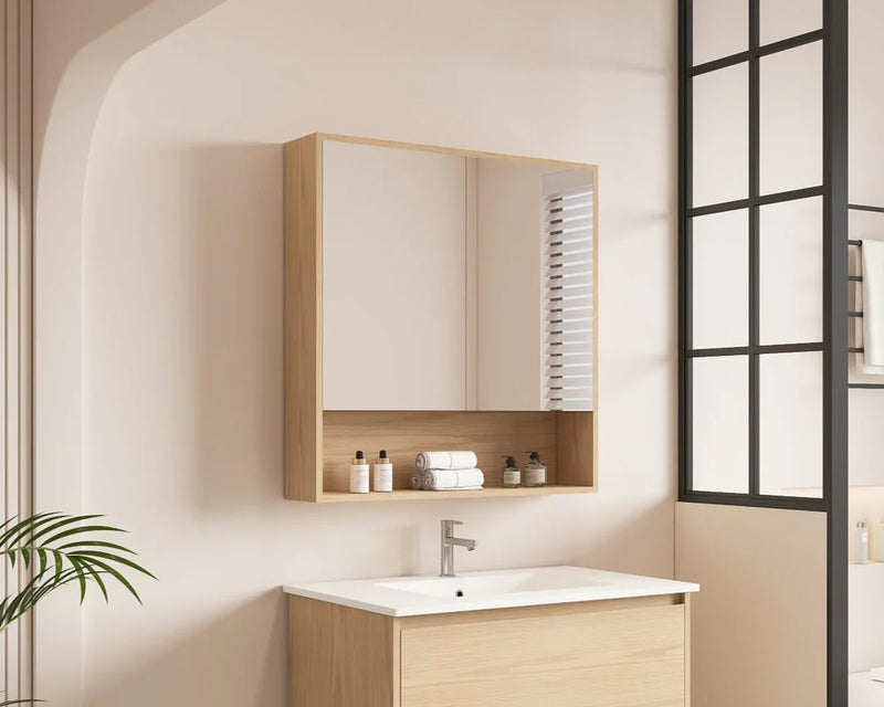 Mercio -  Hera Shaving Cabinet 75cm Tas Oak