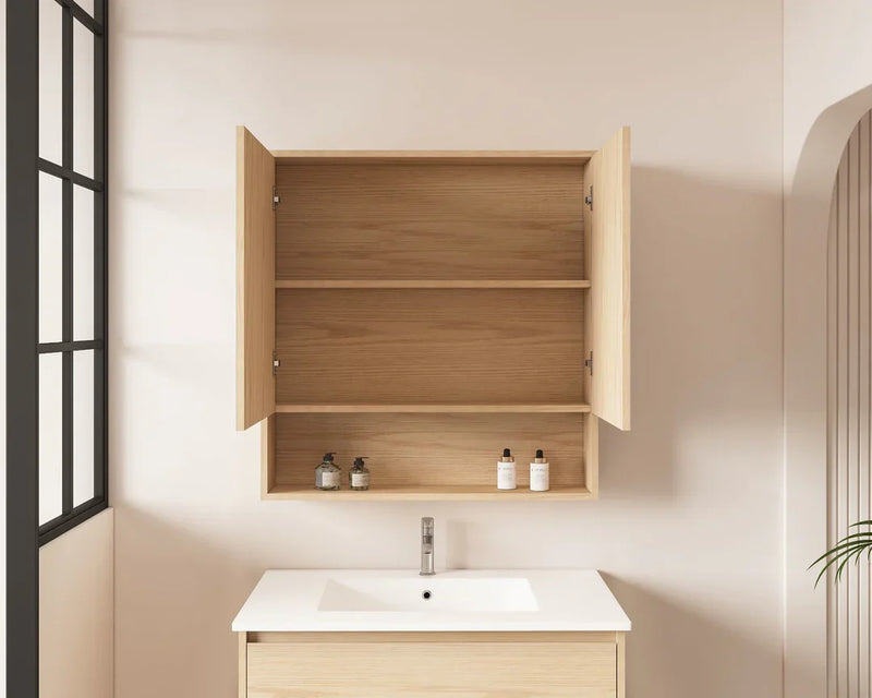 Mercio -  Hera Shaving Cabinet 75cm Tas Oak