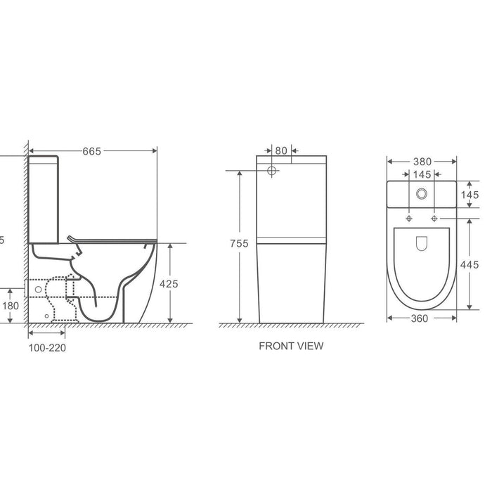 Mercio Hani Back To Wall Toilet Suite