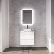 ABS Riva - Riva Hawaii Wall Hung Vanity 600mm - Matt White - Aqualux Bathrooms