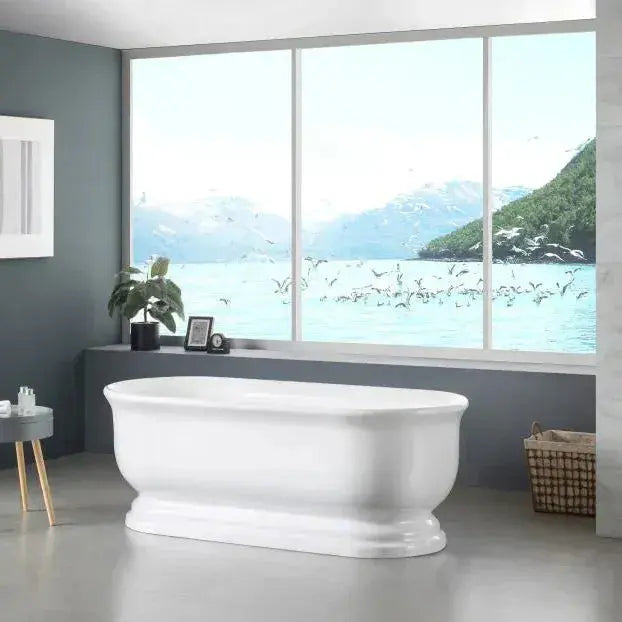 Fremantle Freestanding Bathtub - Non Overflow - Aqualux Bathrooms- Poseidon