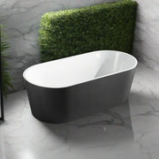 ISEO Black & White Freestanding Bathtub - Aqualux Bathrooms- Mercio