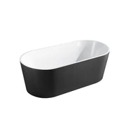 ISEO Black & White Freestanding Bathtub - Aqualux Bathrooms- Mercio