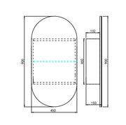 Olivia Mirror Door Shaving Cabinet Arch 600mm - Aqualux Bathrooms- Poseidon