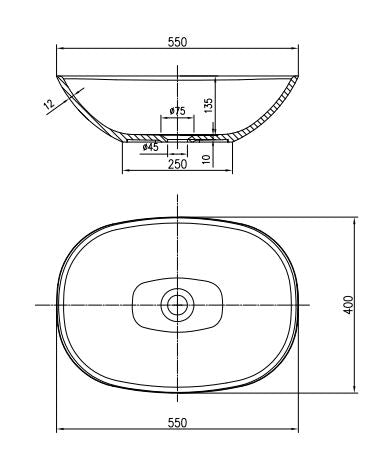 Julia Above Counter Basin