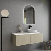 Bellevue Wall Hung Ensuite Vanity 1200 (Coastal Oak) - Aqualux Bathrooms- Poseidon