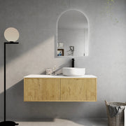 Bellevue Wall Hung Standard Vanity 1200 (Prime Oak) - Aqualux Bathrooms- Poseidon