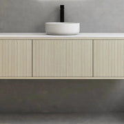 Bellevue Wall Hung Standard Vanity 1200 (Coastal Oak/Single Bowl) - Aqualux Bathrooms- Poseidon