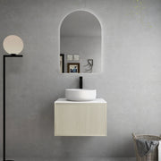 Bellevue Wall Hung Ensuite Vanity 600 (Coastal Oak) - Aqualux Bathrooms- Poseidon