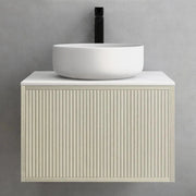 Bellevue Wall Hung Ensuite Vanity 600 (Coastal Oak) - Aqualux Bathrooms- Poseidon