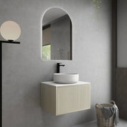 Bellevue Wall Hung Ensuite Vanity 600 (Coastal Oak) - Aqualux Bathrooms- Poseidon