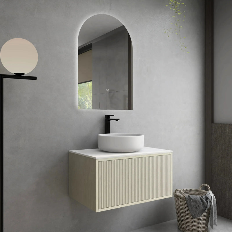 Bellevue Wall Hung Ensuite Vanity 750 (Coastal Oak) - Aqualux Bathrooms- Poseidon