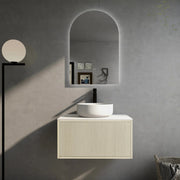 Bellevue Wall Hung Standard Vanity 750 (Coastal Oak) - Aqualux Bathrooms- Poseidon
