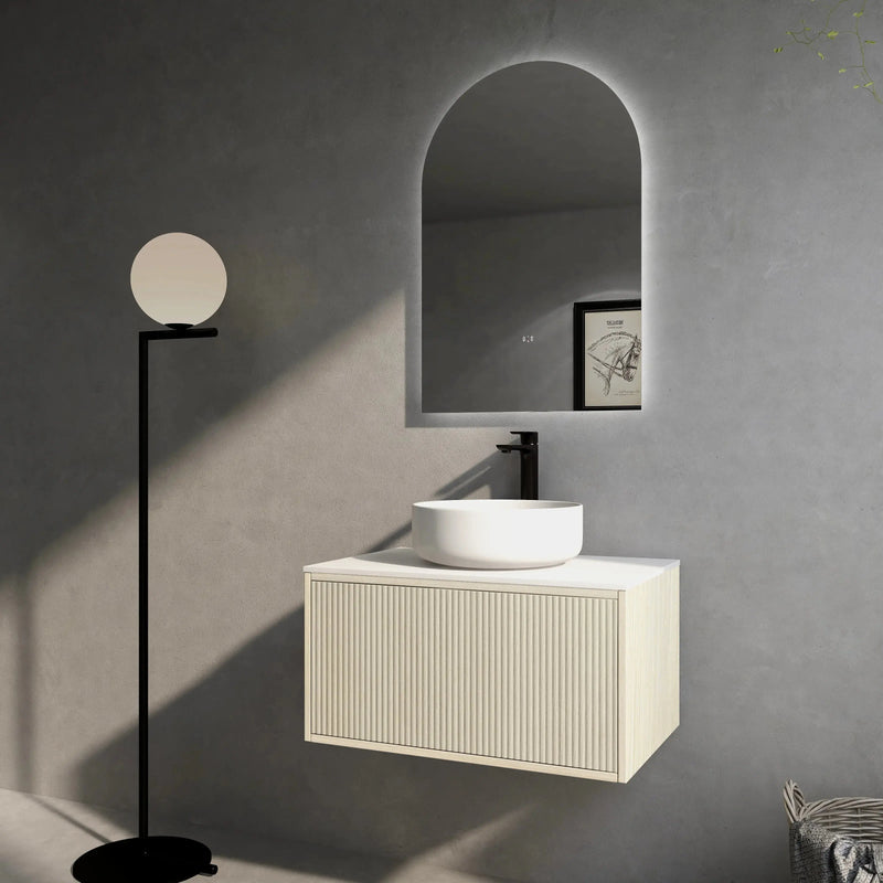 Bellevue Wall Hung Ensuite Vanity 750 (Coastal Oak) - Aqualux Bathrooms- Poseidon