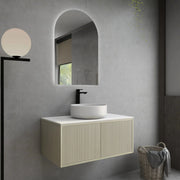 Bellevue Wall Hung Ensuite Vanity 900 (Coastal Oak) - Aqualux Bathrooms- Poseidon