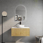 Bellevue Wall Hung Standard Vanity 900 (Prime Oak) - Aqualux Bathrooms- Poseidon