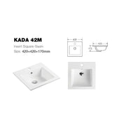 Kada 42M Insert Basin - Aqualux Bathrooms- Mercio