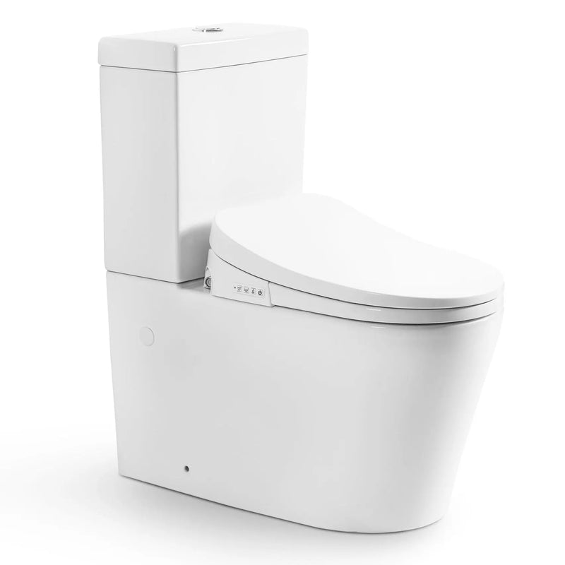 Stella Rimless Back to Wall Toilet Suite With Smart Seat Bidet - Aqualux Bathrooms- Poseidon