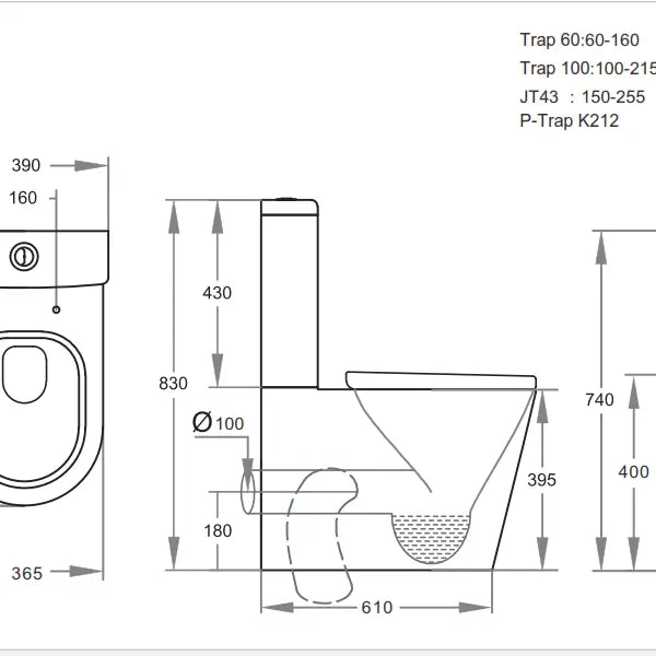 Stella Rimless Back to Wall Toilet Suite - Aqualux Bathrooms- Poseidon