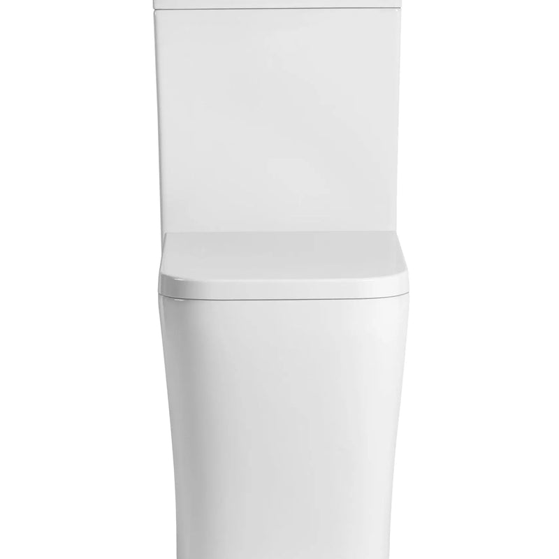 Qubist Box Rim White Toilet Suite - Aqualux Bathrooms- Poseidon