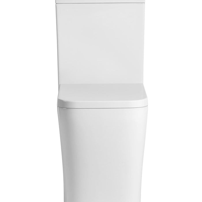 Qubist Box Rim White Toilet Suite